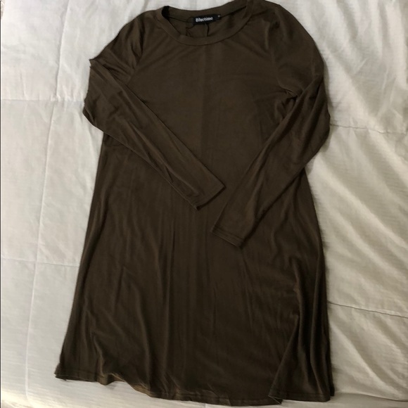 Army green long sleeve dress - Picture 3 of 3